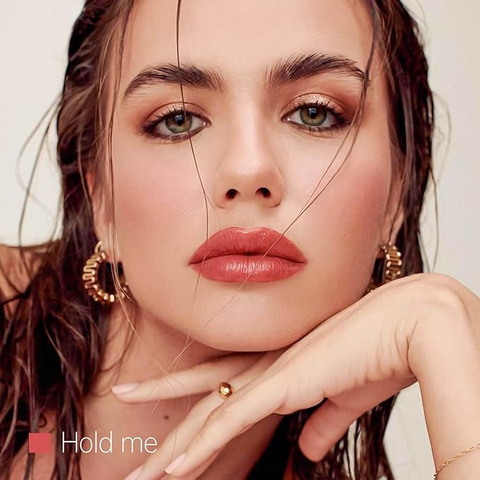 ilembane Nude Pink Moisture Lipstick – Hydrating Lip Balm for Dry, Cracked Lips, Weightless Creamy Lip Color with Vitamin E, Hydrasmooth, Glossy Juicy Finish, Long Lasting for Women (Hold me)
