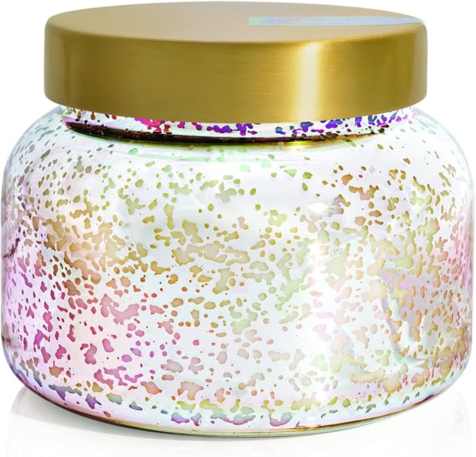 Capri Blue Mercury Iridescent Scented Candles for Home - Long Lasting Decorative Jar Luxury Candles - Gifts for Women & Men - Soy Wax Blend - Blue Jean (28 oz)