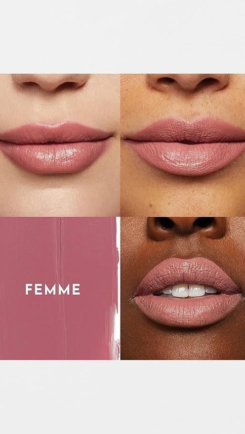 Lawless Women's Forget the Filler Lip-Plumping Line-Smoothing Satin Cream Lipstick, Femme, Pink, 0.1 Ounce