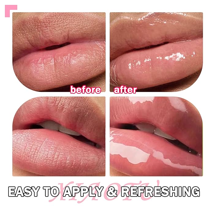 2PCS Plumping Lip Oil Set,Hydrating Lip