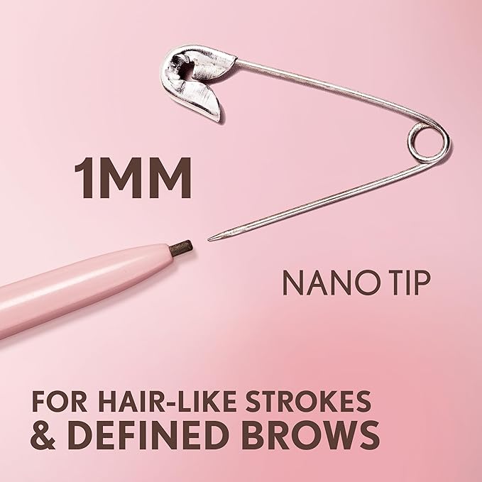 Covergirl Clean Fresh Brow Nano, 400 Soft Brown, Eyebrow Pencil, Ultra-Precise Tip, Waterproof, Transfer-Resistant, Built-In Spoolie, Vegan Formula, 0.001oz