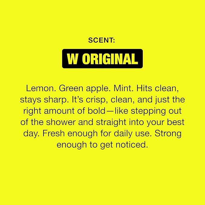 W By Jake Paul Men's Aluminum-Free Deodorant, Sensitive Skin Friendly, Dermatologist Tested, Vitamin-Infused Deodorant for Men, Original Scent, 2.6 oz