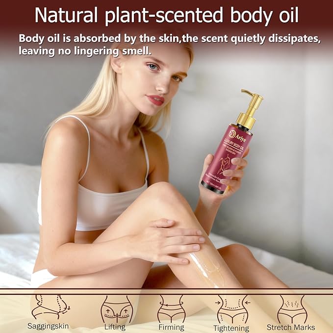 ARIYE Body Firming Oil Glow-Remedy body oil for women,Body Oil After Shower Tightening&Hydrating Treatment for Arms,Legs,Stomach&Body,Natural Firming Oil for Dry Skin,Non-Greasy Body Serum-(4.06 Oz)