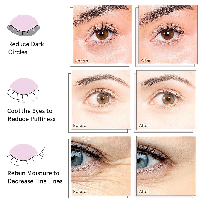 AVJONE 24K Gold Under Eye Patches (30 Pairs), Collagen eye masks for dark circles and puffiness, eye patches for women puffy eyes, Revitalises and Refreshes Your Skin
