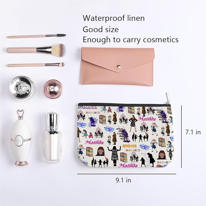 kdxpbpz Musical Inspired Gift Television Gift Comedy Tragedy Mask Theatre Drama Cosmetic Bag Musical Theatre Gift Travel Toiletry Makeup Organizer Zipper Pouch