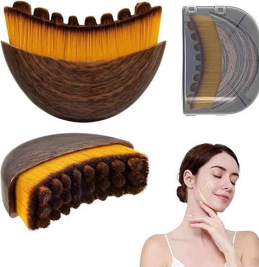Fvaql New Lymphatic Contour Face Brush，Lymphatic face Brush for Sculpting – Anti-Puffiness Detox & Lift Improves Skin Glow，Ergonomically Designed to Fit The Skin Precisely and Relieve Fatigue