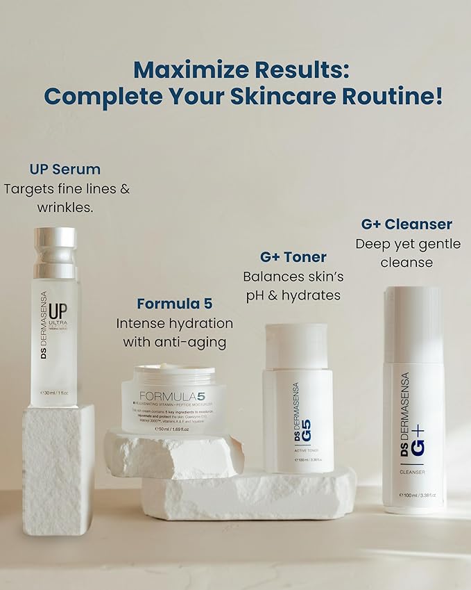 DS Dermasensa Formula 5 Moisturizer for Face and Neck with Vitamin A, E, CoQ10, Matrixyl 3000, and Squalane - Anti-Aging Moisturizer for Normal to Dry Skin - 50ml/1.69 fl oz