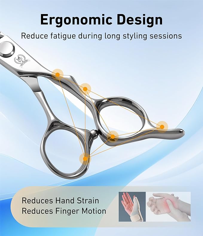 Fenice Peak 6" Professional Hair Cutting Scissors, VG10 Japanese Stainless Steel Barber Scissors, CNC Sharpened Hairdressing Right Hand Shears for Precision Cutting, Salon Stylist & Home