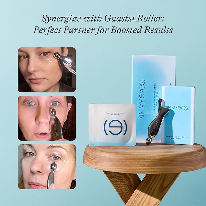 In My Eyes Hydrating Under Eye Patches 5 Pairs - Hyaluronic Acid Hydrogel Eye Masks, Depuffing Anti-Wrinkle for Dark Circles Fine Lines Puffiness, Self Care Gifts for Women & Teenage Girls