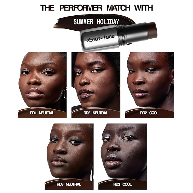 about-face Beach Freak Bronzer Stick Summer Holiday– Ultra-Creamy, Vegan Bronzer & Contour Stick with Skincare Benefits – Dewy Finish – Hydrating Formula with Daikon Seed Extract – Rich Deep