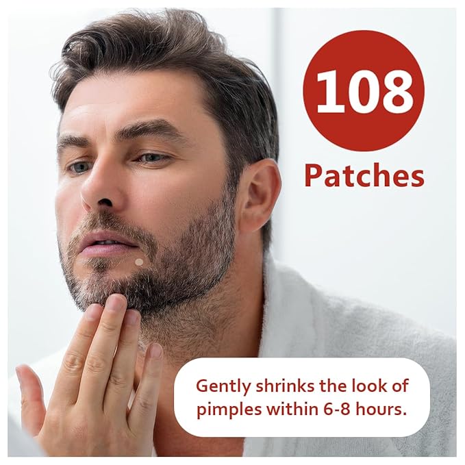 SDA LABORATORIES Magic Pimple Patch Invisible Hydrocolloid Acne Dots – Blemish & Clarifying Patches for Face & Body – Pore Cleansing Strips – 108 Count (Pack of 1)