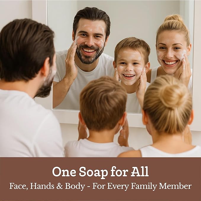 Southern Natural Goat Milk Soap Bar (Honey Almond 3 Pack) For Dry Sensitive Skin. Natural, Handmade Soap For Men, Women, Kids & Baby. Use On Face & Body