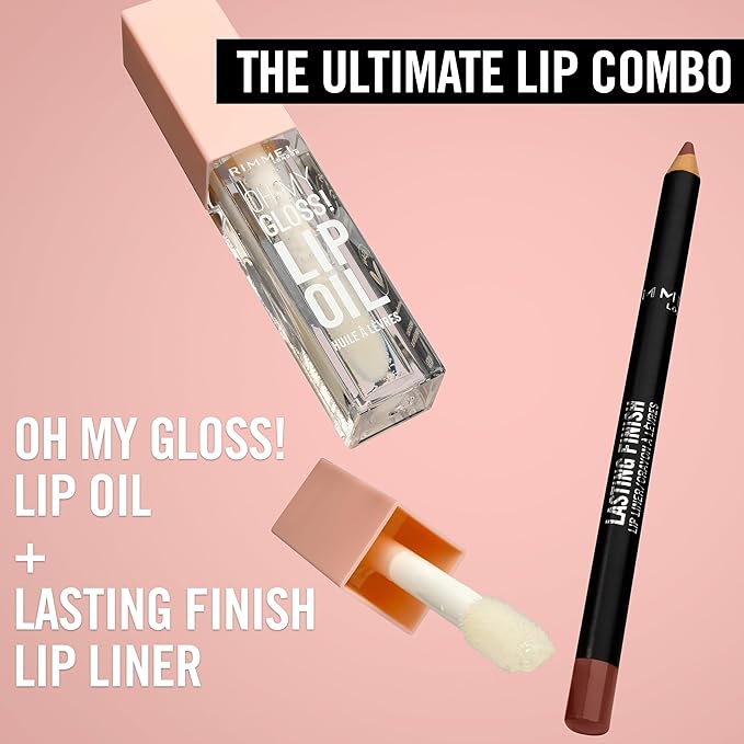 Rimmel Lasting Finish 8HR Soft Lip Liner Pencil - Vibrant, Blendable Formula to Lock Lipstick in Place for 8 Hours - 760 90's Nude, .04oz
