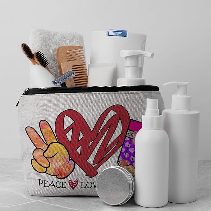 CLHHM Teacher Appreciation Gifts Makeup Bag Cosmetic Bag with Zipper Travel Toiletry Bag Birthday Gifts for Women Teenage Girls New Mom Care Package