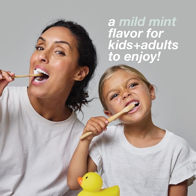 Davids Hydroxi Mild Mint Fluoride Free Nano Hydroxyapatite Toothpaste for Enamel Health & Whitening, Antiplaque, SLS Free, Kid Friendly Gentle Mint Flavor, 4 oz, Made in USA