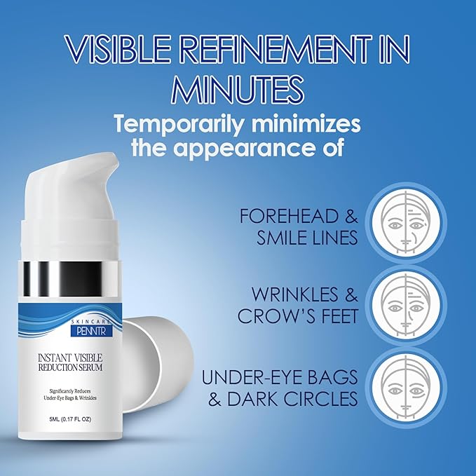 Instant Face Lift Serum, for Under-Eye Bags & Dark Circles, Visible Reduction Serum with Peptide & Collagen, Refines Fine Lines & Crow's Feet