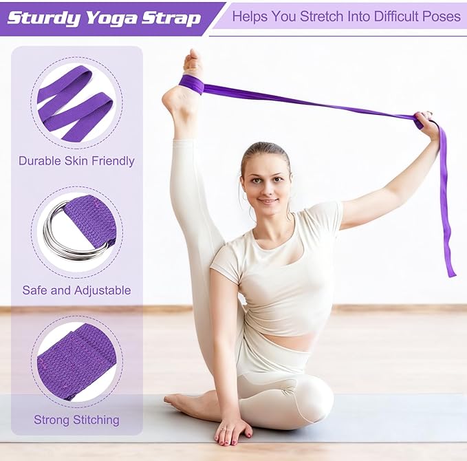 Pilates Ring Set, Pilates Essentials Kit for Home Workouts Women, Yoga Equipment Set with 14 Inch Magic Circle, 9.8” Ball, 5 Resistance Bands, 3 Long Stretch Bands, Core Sliders, Non-slip Socks