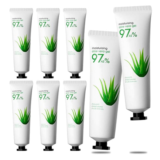 JunKuJK 8PCS Purity Aloe Vera Gel - Hydrating Aloe Vera Gel for Face and Skin,No Sticky Moisturizing Aloe Gel M