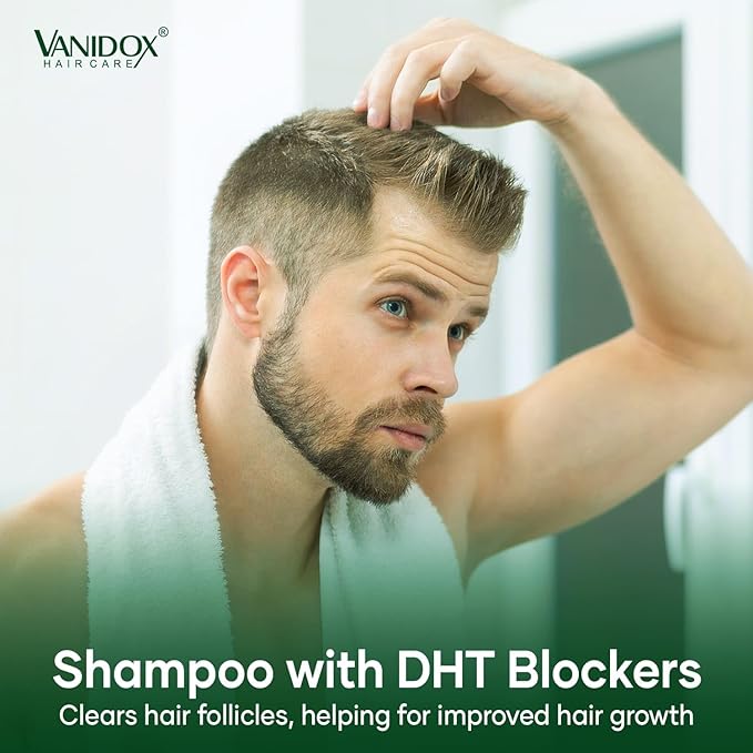 VANIDOX Carbonic Acid Shampoo and Conditioner for Men and Women, Deep Moisturizing Set, Enhances Hair Growth and Repair, Made in USA - 16 Fl Oz Each, Cucumber and Mint Scent