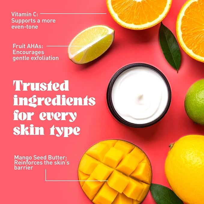 NATURE WELL Beamy Brightening & Cleansing Body Wash, Infused With Fruit AHA Blend, Vitamin C, & Mango Seed Butter, Scented With Black Currant, Jasmine & Vanilla Woods, 13 Fl Oz