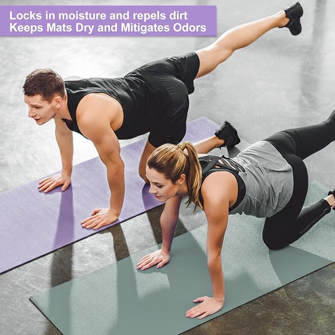 Funtery 3 mm Thick Yoga Mat Exercise Workout Mat Non Slip Fitness Pad for Women Gym Home Yoga Pilates