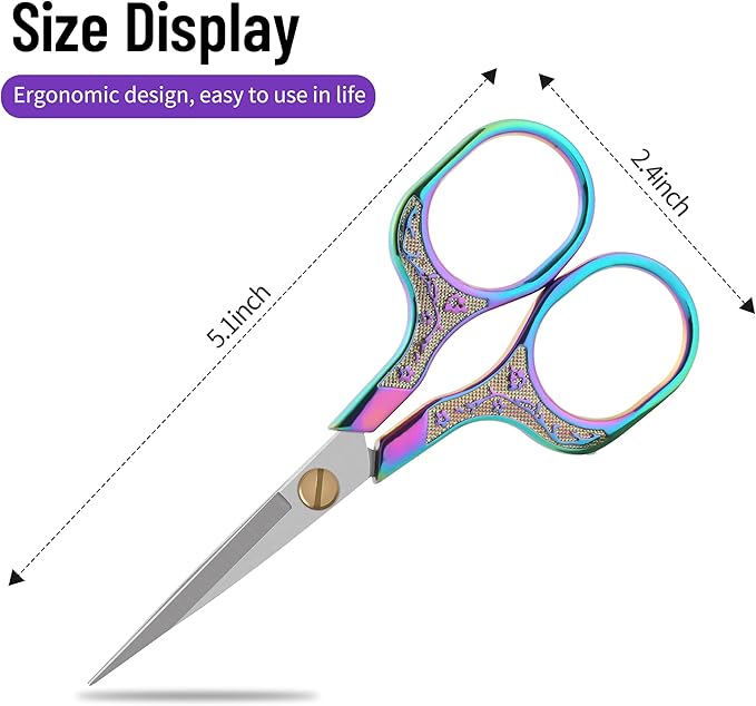 embroidery scissors-Glexal 5 Inch Vintage