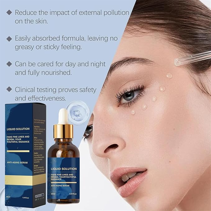 Olavita Serum, Vitamin C Serum, Liquid Solution Anti Aging, Anti Aging Face Tightening, Boost Skin Collagen, Reduce Wrinkles & Plump Skin 2pcs