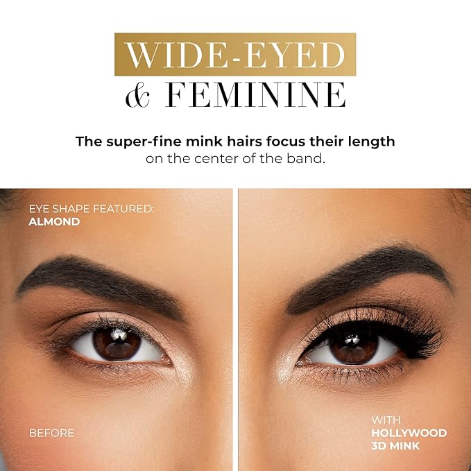Lilly Lashes Hollywood - False Eyelashes - Fluttery, Full-Body Lash - 16mm length