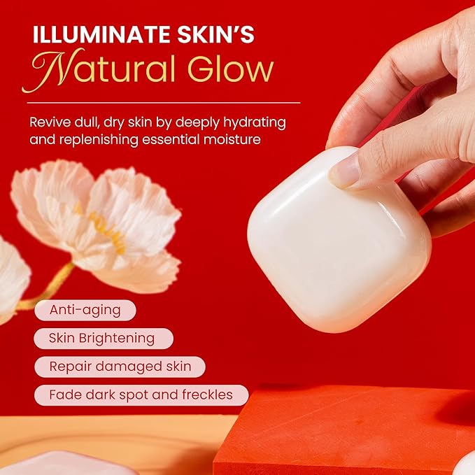 Koji White Kojic Acid & Glutathione Skin Brightening Soap for Body & Face Exfoliating, Hydrating and Cleansing Bar for Reduce the Appearance of Fine Lines and Wrinkles, Vegan, 2.82 oz (2 Bars)