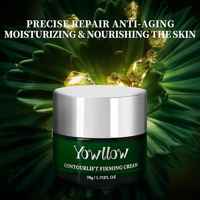 Yowllow Anti-Aging Skin Moisturizer,Hydrating & Firming Skin Cream to Help Face Neck Lifting,Tightening and Reducing Wrinkle,Light Repair Cream for Women Men
