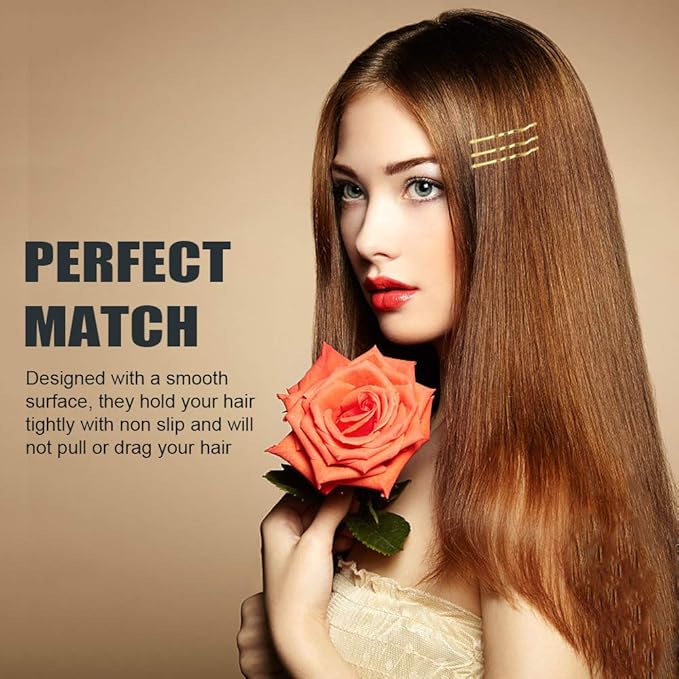 MAORULU Bobby Pins, 200 CT Gold Bobby Pins for Buns, Premium Hair Pins for Kids, Girls and Women, Great for All Hair Types, 2 Inch for Thick Hair and Thin Hair (Blonde)