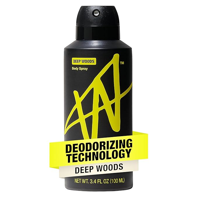 Jake Paul Deep Woods Body Spray for Men By W, Odor Blocking Body Deodorant, Long Lasting Protection, 3.4 fl oz