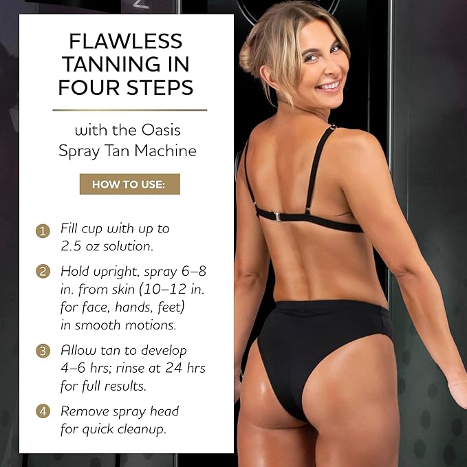 Norvell Oasis Spray Tan Machine Kit with Cosmo Airbrush Spray Tanning Solution – Professional Sunless Tanning System by Norvell