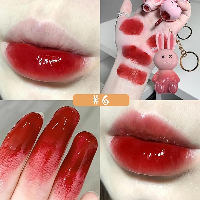 3 Colors Lip Tint Keychain Liquid Lip Tint Gloss