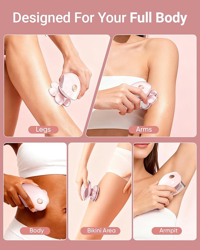 7D Electric Razors for Women: 2-in-1 Electric Shaver Trimmer for Ladies Flawless Legs & Full Body & Bikini - Waterproof Wet Dry Shaver w/LED Light & Travel Cap - Birthday Gifts for Wife Her