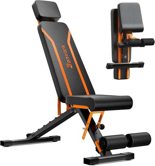 700-880LBS Adjustable Weight Bench - Bonvork Foldable Workout 80 X 40MM Heavy