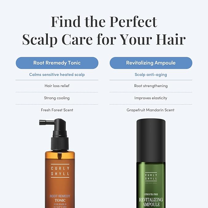 CURLYSHYLL Root Remedy Scalp Tonic | Scalp Cooling & Comfort Care with Botanical Extracts | Lightweight Daily Scalp Essence | 100ml