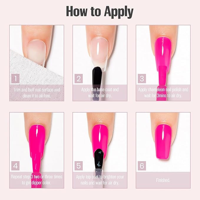 Bright Hot Pink Nail Polish Quick Dry 15 ml - High Pigment Air Dry DIY Nail Art - Salon-Quality Manicure at Home