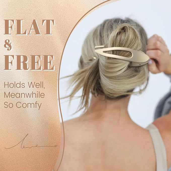 Flat Hair Clips for Women-8Pcs Large Matte No-Slip French Concord Claws, Accessories for Thick & Thin Hair (Neutral, Bundle)