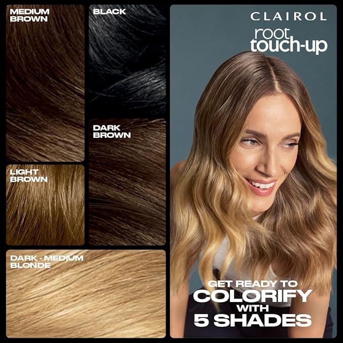 Clairol Root Touch-Up Color + Volume 2-in-1 Temporary Spray, Medium Brown Hair Color, Pack of 1
