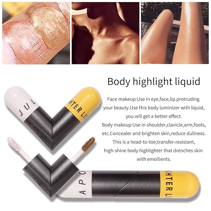 AKARY Liquid Highlighter Makeup for Face Body, Contour