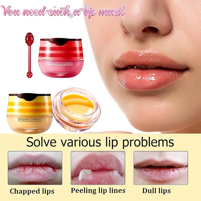 Bee Lip Balm Honey Pot,Honey Lip Exfoliator