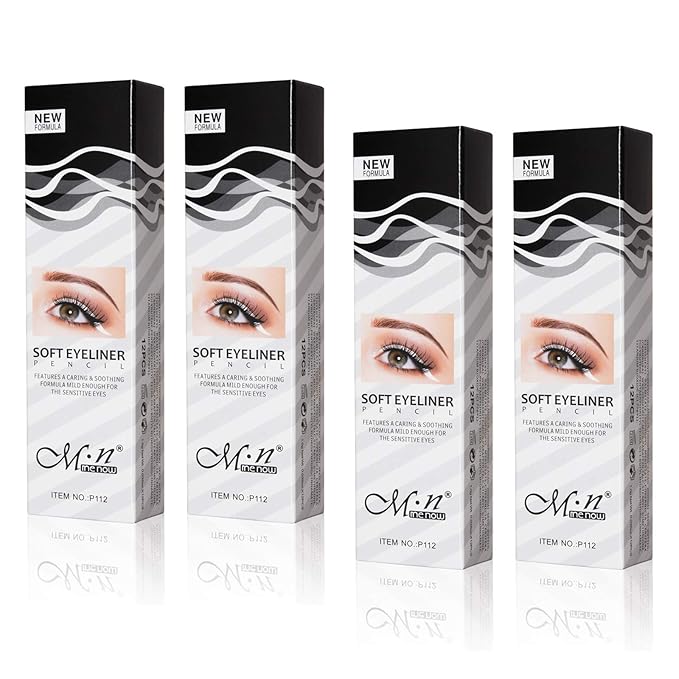 Fashionwu White Eyeliner Pencil Professional Highlighter Eye Liner Pen Soft Strokes Waterproof Long-Lasting Eyeshadow Eye Silkworm Brighten Pencil Beauty Makeup Tool (48pcs)