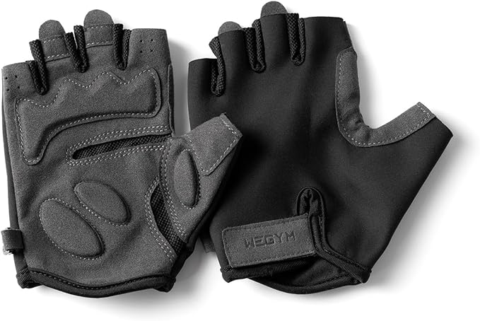 WeGym Breathable Workout Gloves for Men and Women, Exercise Gloves with Cushion Pads and Full Palm Protection, Weight Lifting Gloves for Gym, Fitness and Training