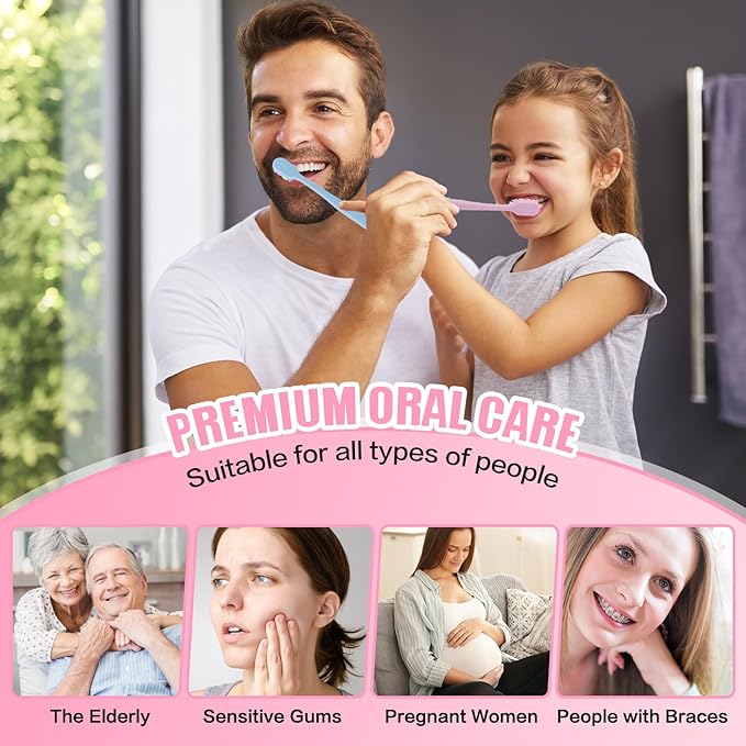 6 Count Extra Soft Toothbrushes | Periodontist-Designed Tapered Bristles for Sensitive Teeth and Receding Gums | Plaque Remover Toothbrushes in Bucket Packaging - Colors May Vary