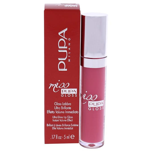 PUPA Milano Miss PUPA Milano Lip Gloss - Shiny, Smooth, Plump - Soft, Innovative Gel Texture - Glides Smoothly On Lips - For A Moisturizing And Volume Enhancing Effect - 303 Extreme Fuchsia - 0.17 OZ
