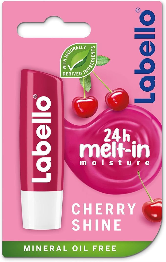 3 LABELLO CHERRY FRUITY SHINE LIP BALM