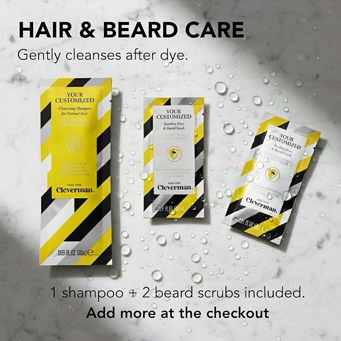 2X Reusable Hair & Beard Dye for Men – Lightest Blond | Up to 10 Uses, 7 Minutes | Natural Gray Coverage, No-Drip Cream with SkinArmour® – Cleverman