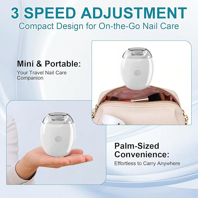 Automatic Electric Nail Clipper,2026new Automatic Finger Nail Grinder with LED Light and 3 Speeds,Electric Nail Clippers for Seniors,Small, Portable and Silent,Suitable for Seniors,Adult and Children
