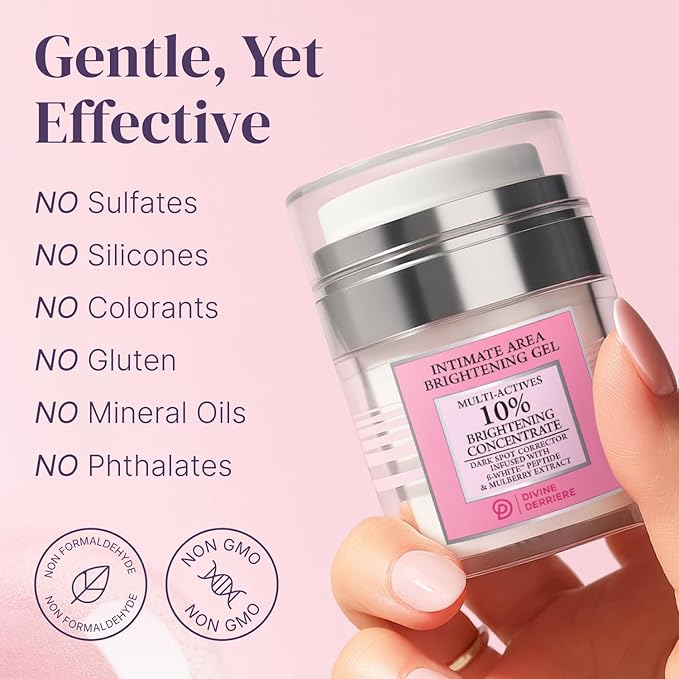 Divine Derriere Intimate Dark Spot Remover for Body, Face, Bikini and Sensitive Areas - Dark Spot Corrector Cream for Intimate Areas Contains Mulberry Extract, Alpha Arbutin, Peptide